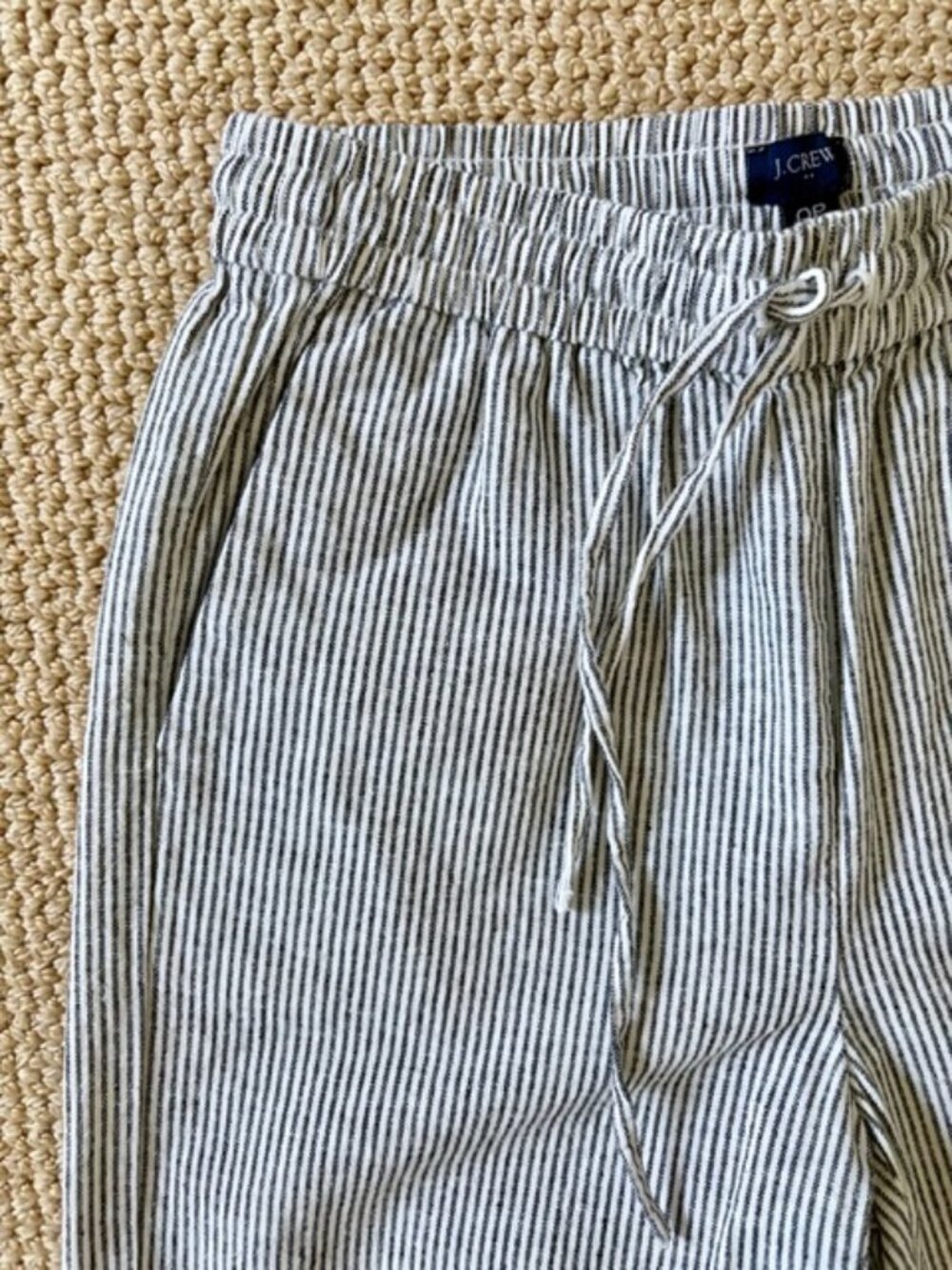 J.Crew Factory Linen Striped Pants (New) 0P